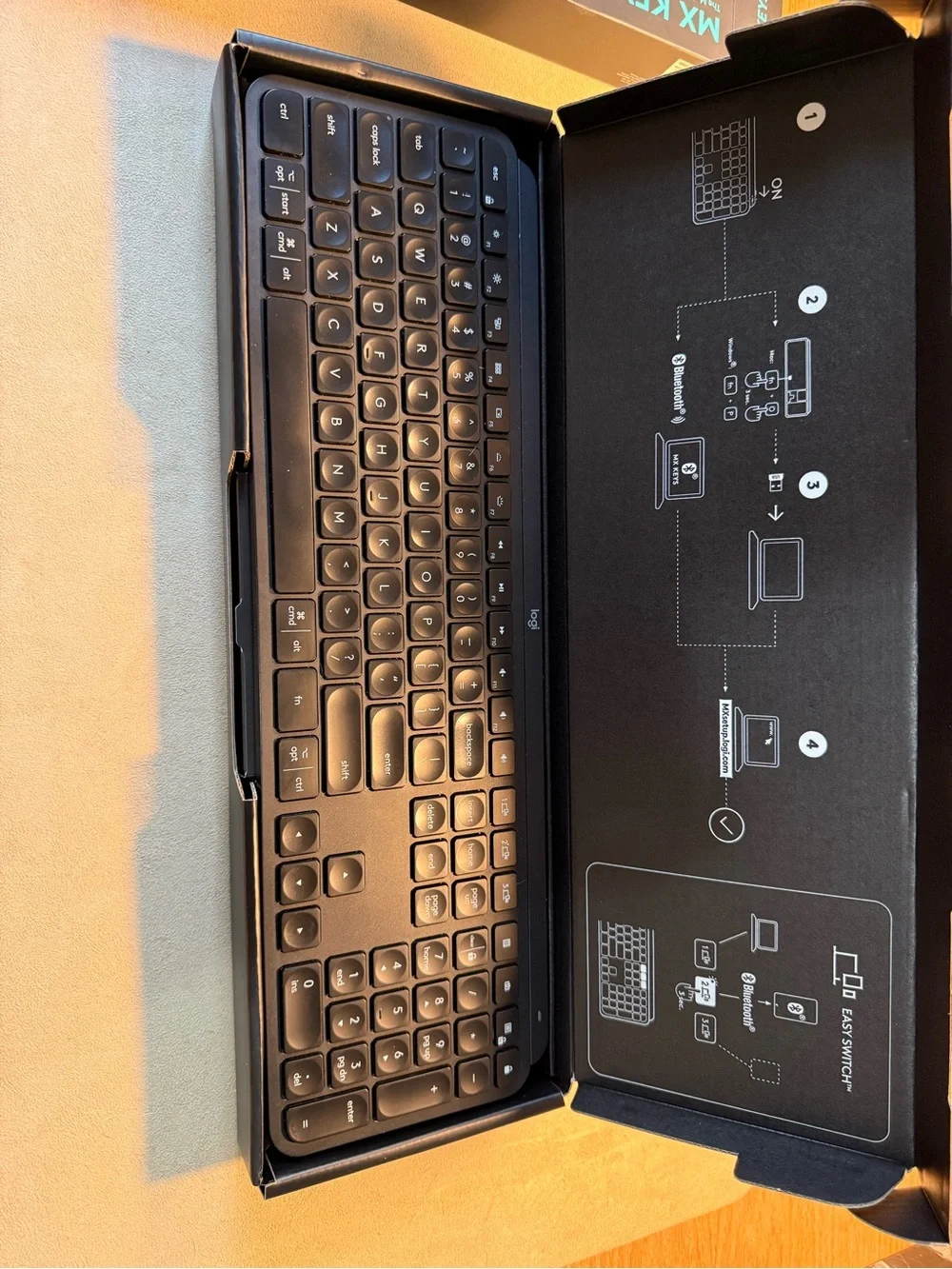 Logitech MX Keys Full-Size Wireless Keyboard - Black